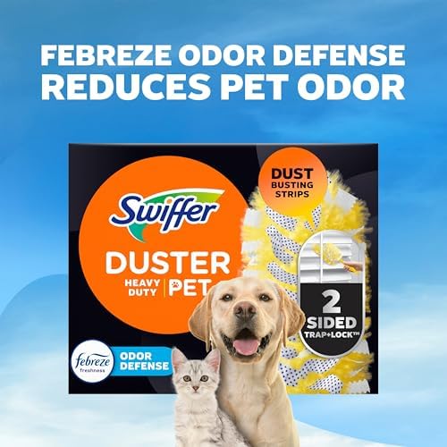 Swiffer Pet Heavy Duty Dusters Refills, Multisurface 360 Dusters with Febreze Odor Defense, 11 Count (Pack of 3) - Image 6