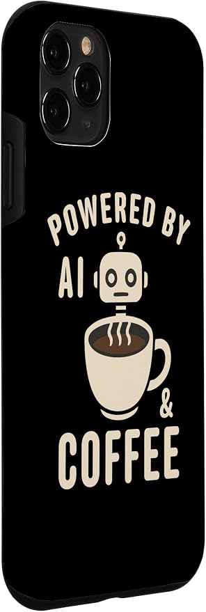 Powered by AI and Coffee Robot Case for iPhone 11 Pro - Image 3