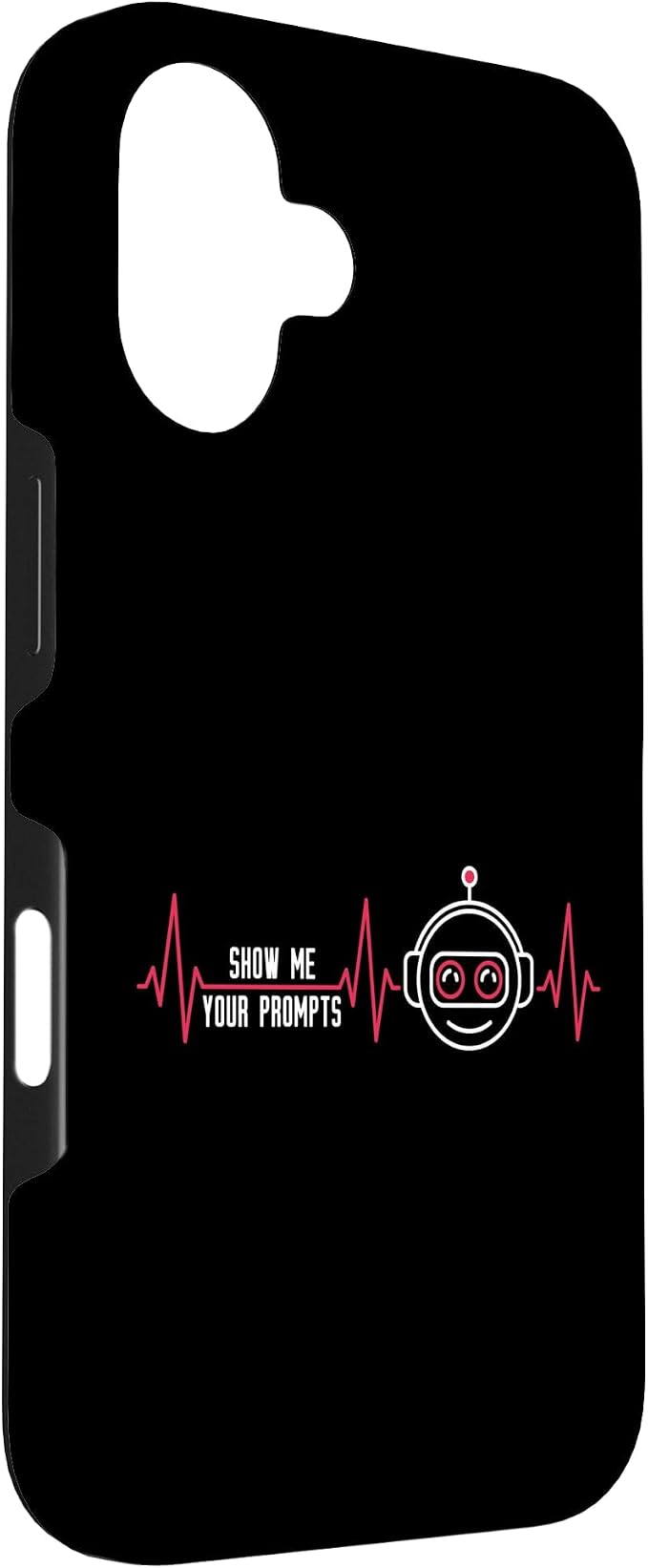 Show Me Your Prompts AI Artificial Intelligence Heartbeat Case for iPhone 16 - Image 3