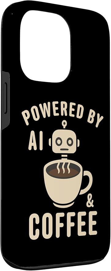 Powered by AI and Coffee Robot Case for iPhone 13 Pro - Image 3