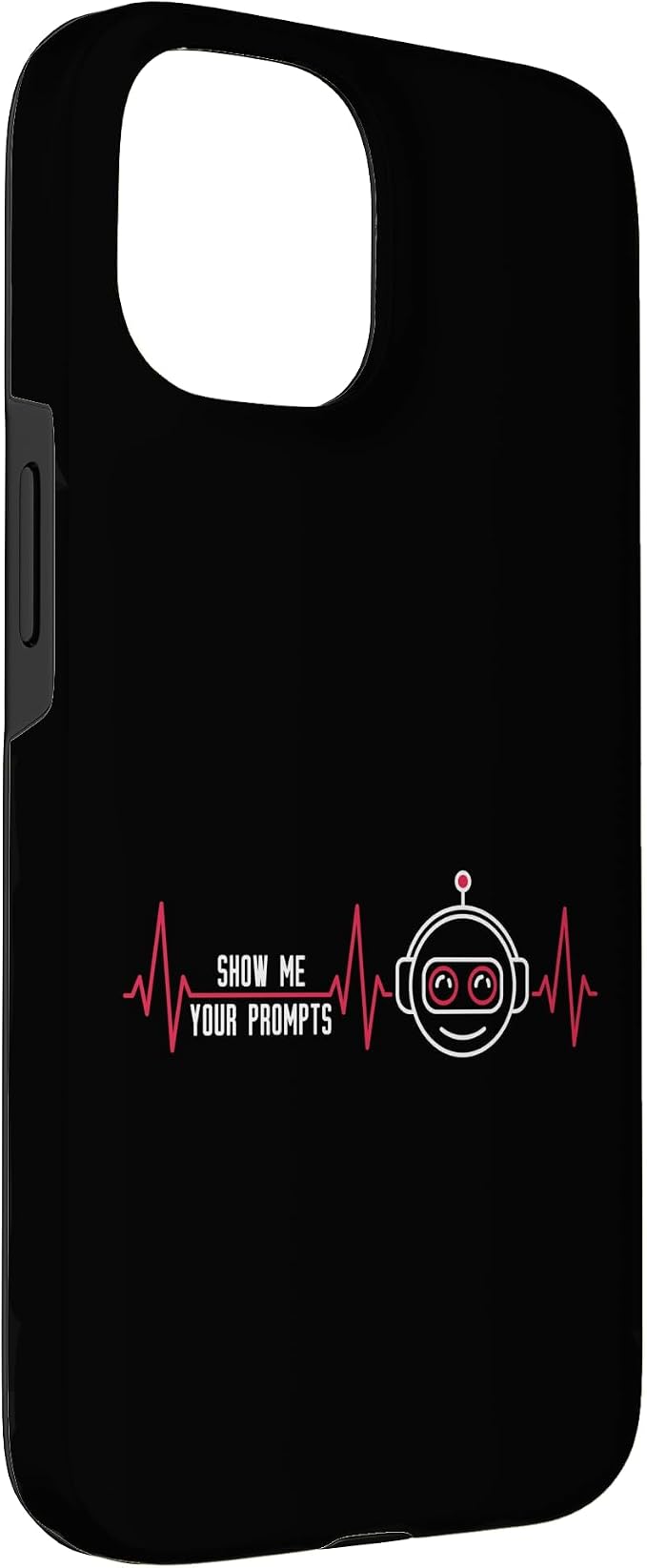 Show Me Your Prompts AI Artificial Intelligence Heartbeat Case for iPhone 15 - Image 3
