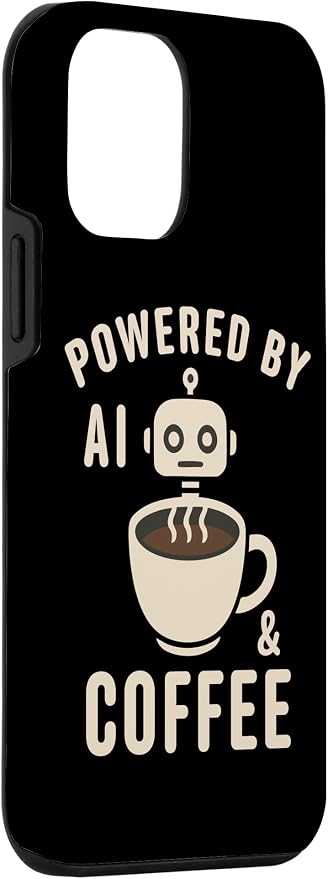 Powered by AI and Coffee Robot Case for iPhone 12 mini - Image 3
