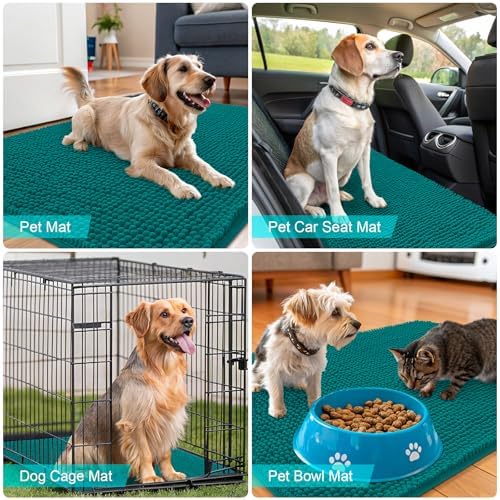 OLANLY Dog Door Mat for Muddy Paws 44x24, Super Absorbent Chenille Mud Mat - Image 7