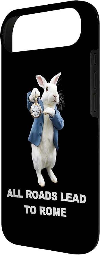Funny AI Rabbit Meme Tshirt - All Roads Lead to Rome Humor Case for iPhone Air - Image 3