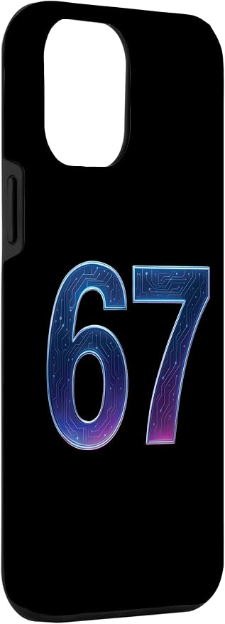 67 Meme Ai Quantum Number 67th Six Seven Tech Digital Future Case for iPhone 12 Pro Max - Image 3