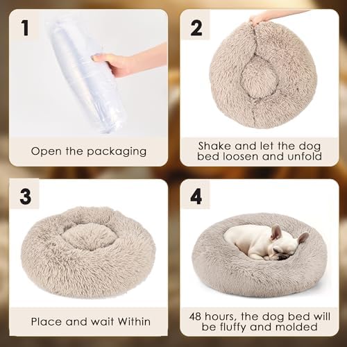 Dog Beds Large Sized Dog and Cats, 32in Pet Beds for Large Pet (Brown) - Image 6