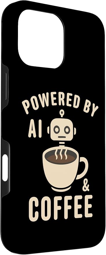 Powered by AI and Coffee Robot Case for iPhone 16 Pro Max - Image 3