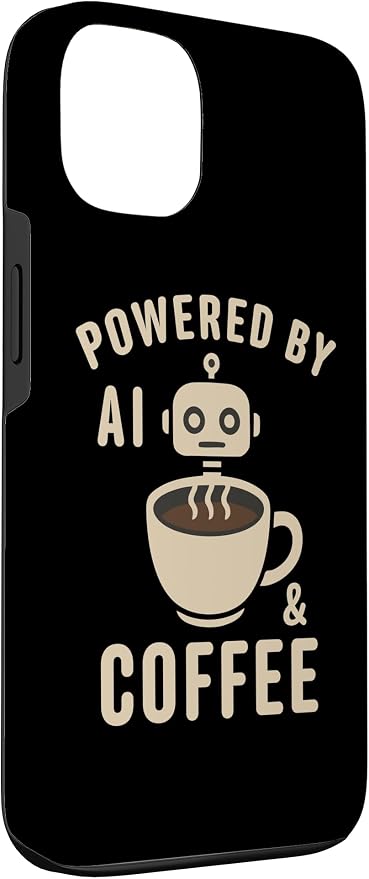Powered by AI and Coffee Robot Case for iPhone 13 - Image 3