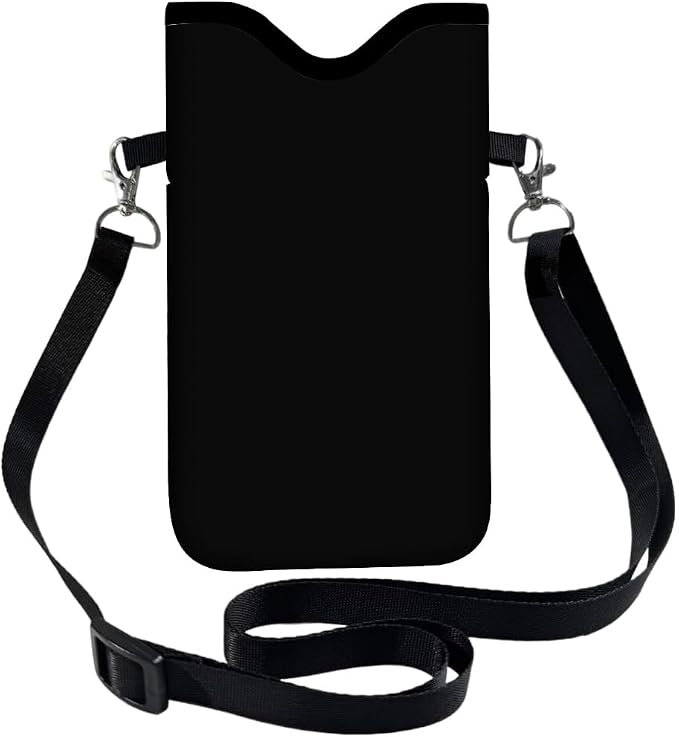 Neoprene Cell Phone Sleeve Pouch with Adjustable Strap Neck Lanyard Fits Most Smartphones 7.1 x 3.9 Inch Black Phone Sleeve Waterproof Carrying Cellphone Crossbody Case Bag for Women Men - Image 9
