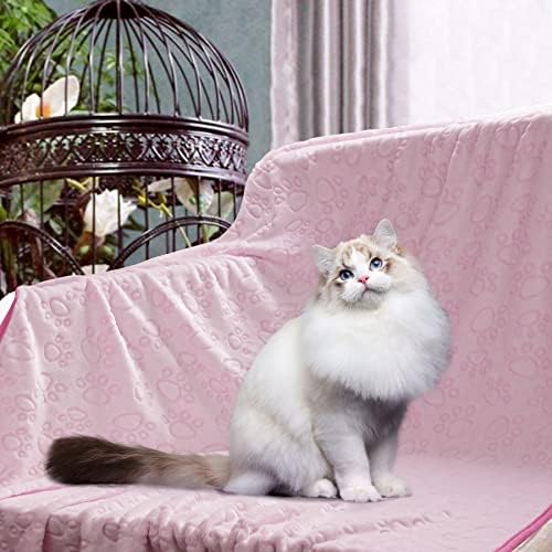 Premium Soft Dog Blankets for Large Dogs, Large Cat Blanket Calming Washable for Bed Couch Protection Cover, Dog Essentials for Dog, 66 * 82 inches, Pink - Image 7
