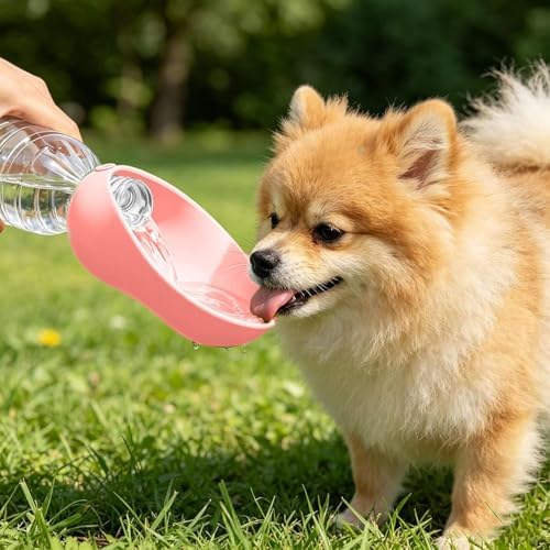 2Pcs Dog Water Bottle Adapter Portable Silicone Dog Water Dispenser for Standard Water Bottles,Leakproof Foldable Leaf Pet Dispenser Cap with Water Bowl Outdoor Pet Water Feeder Bowl for Dog Walking - Image 5