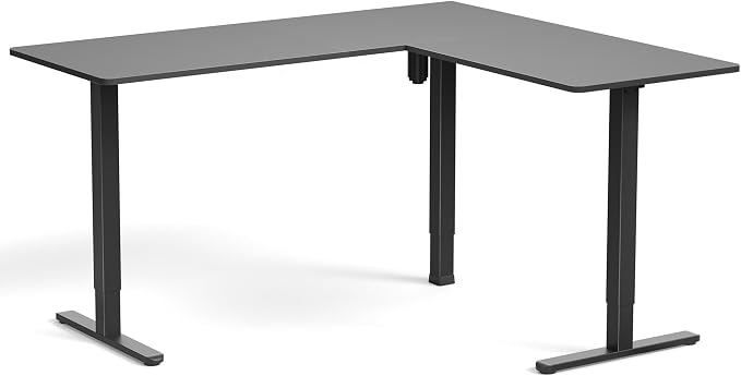 VIVO Black 63 x 55 in Corner Standing Desk, DESK-E3CTB | Electric, Reversible L-Shaped Table, Sit Stand, Height Adjustable, Memory Controller, Office Furniture Sets, Black Frame - Image 9