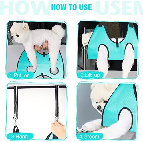 ATESON Dog Grooming Hammock - Upgrade Pet Grooming Harness for Nail Trimming (M 40lb), Dog Sling for Nail Clipping, Dog Hanging Holder Hanger for Cutting Nail with Nail Clippers - Image 7