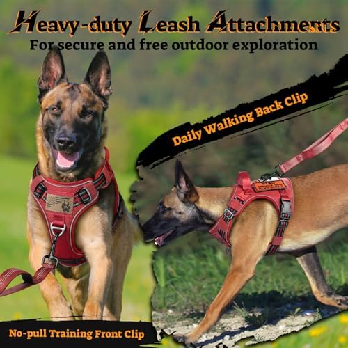 rabbitgoo Tactical Dog Harness for Large Dogs, No Pull Service Pet Vest - Image 7