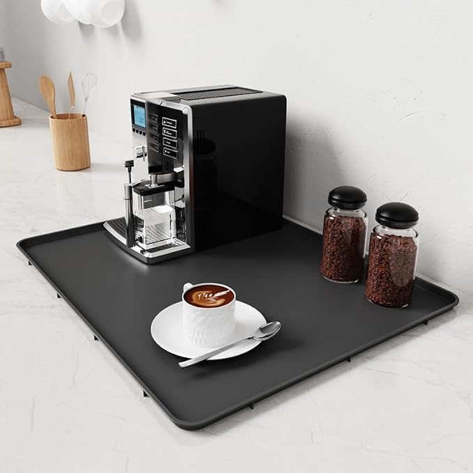 Coffee Mat, Bar Mat for Kitchen Counter, 16"x24" Kitchen Coffee Bar Pad, Anti-Slip, Heat Resistant Pad for Espresso Machines, Dinner Plates, Ice Cream Machines, Espresso Accessory - Image 6