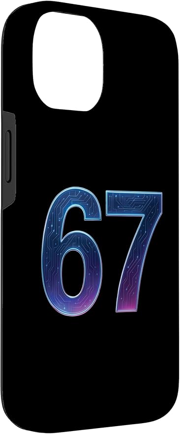 67 Meme Ai Quantum Number 67th Six Seven Tech Digital Future Case for iPhone 14 - Image 3