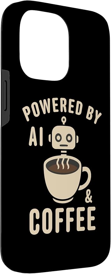 Powered by AI and Coffee Robot Case for iPhone 14 Pro Max - Image 3