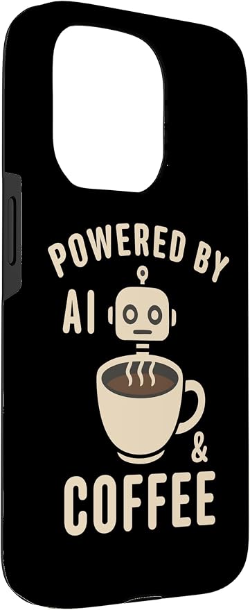 Powered by AI and Coffee Robot Case for iPhone 15 Pro - Image 3