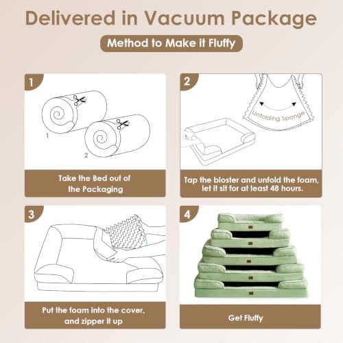 EHEYCIGA Orthopedic Dog Beds Large Sized Dog, Waterproof Washable Pet Bed - Image 7