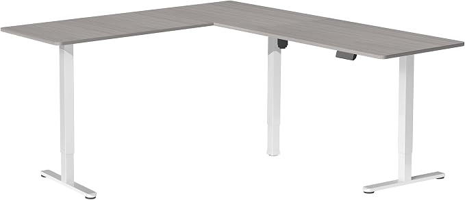 VIVO Dark Gray 75 x 63 in Corner Standing Desk, DESK-E3CTWG-75 | Electric, Large Reversible L-Shaped Table, Sit Stand Height Adjustable, Memory Controller, Office Furniture Sets, Black Frame - Image 9