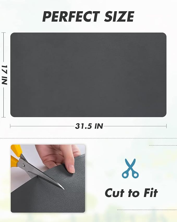 AMOAMI-Coffee Mat Hide Stain Rubber Backed Absorbent Dish Drying Mat for Kitchen Counter-Fit Under Coffee Bar Accessories Maker Machine Pot Espresso Machine Dish Rack - Image 7