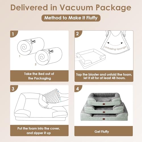 EHEYCIGA Orthopedic XXL Dog Bed, Waterproof Washable XL Big Pet Bed 46" - Image 7