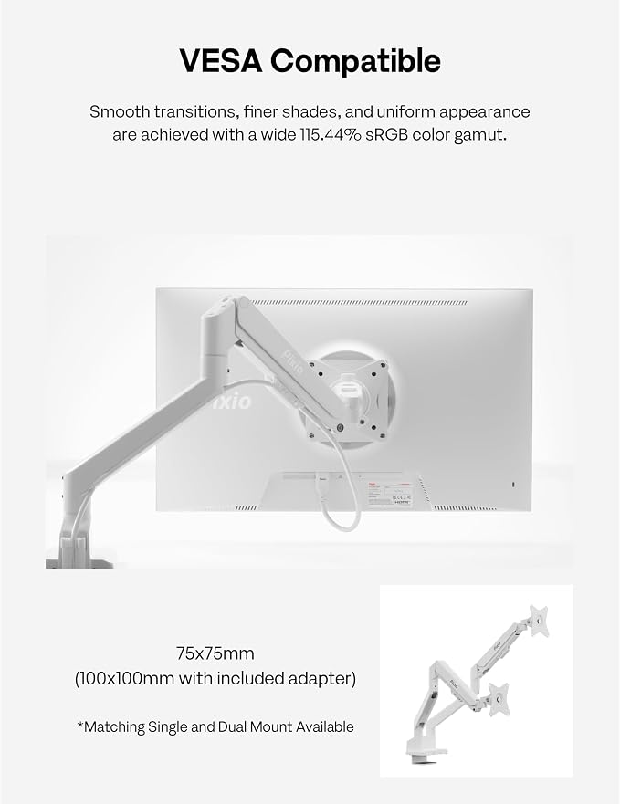 Pixio PX246 Wave White 24 inch 120Hz Refresh Rate FHD 1080p Resolution IPS Panel 4ms GTG Response Time Gaming Monitor with Adaptive Sync - Image 7