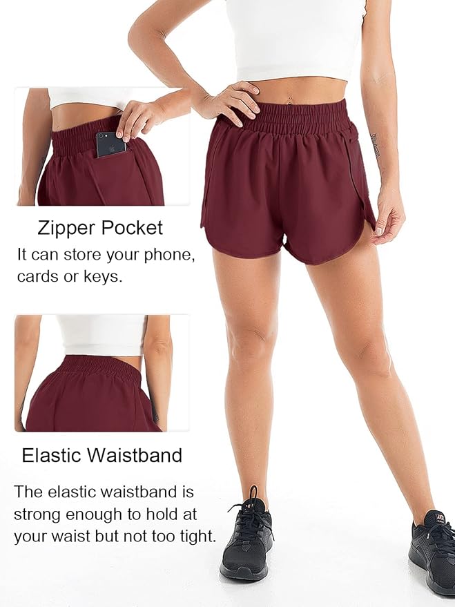 Blooming Jelly Women's Quick-Dry Running Shorts Workout Sport Layer Active Shorts with Pockets 1.75" - Image 6