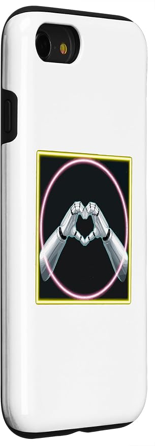 iPhone SE (2020) / 7 / 8 Hand Heart AI Robot | Hands Robot Shirt Case - Image 3