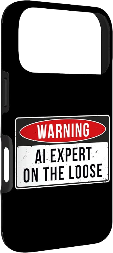 Warning Sign - AI Expert On The Loose Funny Job Quote Case for iPhone 17 Pro - Image 3