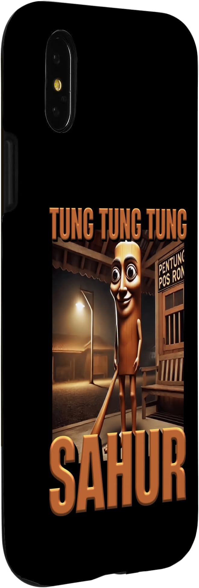 Internet Hilarious Meme AI Character Tung Tung Tung Sahur Case for iPhone X/XS - Image 3