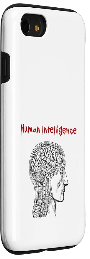 Human Intelligence (Anti Ai Statement & Head Graphic) Case for iPhone SE (2020) / 7/8 - Image 3