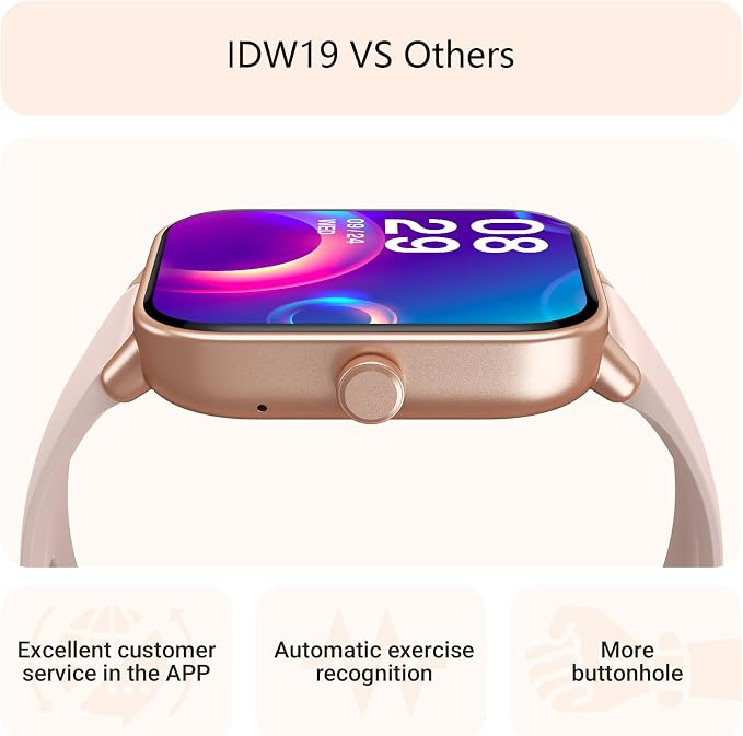 Smart Watch for Women Android & iPhone, Alexa Built-in, IP68 Waterproof Activity Fitness Tracker with Bluetooth Call (Answer/Make), 1.8" Smartwatch with Heart Rate/SpO2/Sleep Monitor, 100+ Sports Mode | Pink - Image 7