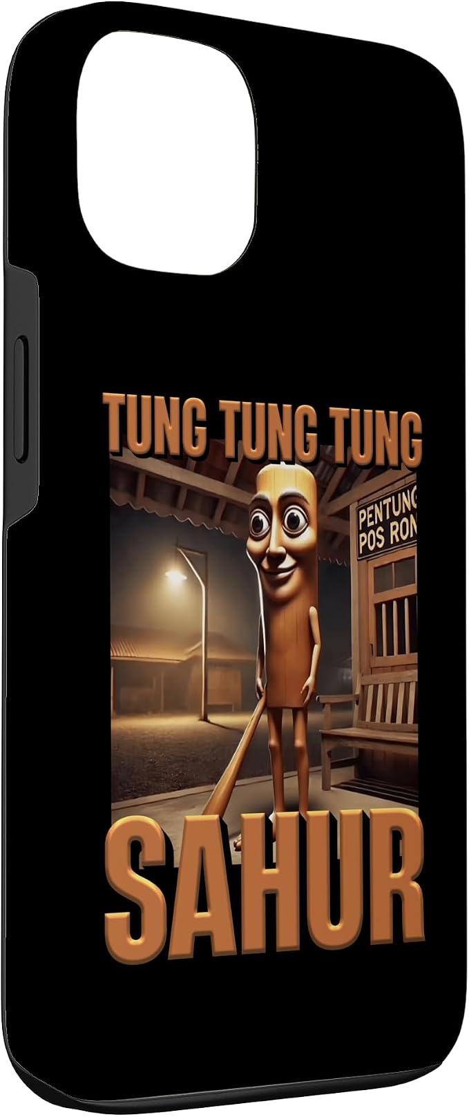 Internet Hilarious Meme AI Character Tung Tung Tung Sahur Case for iPhone 13 - Image 3