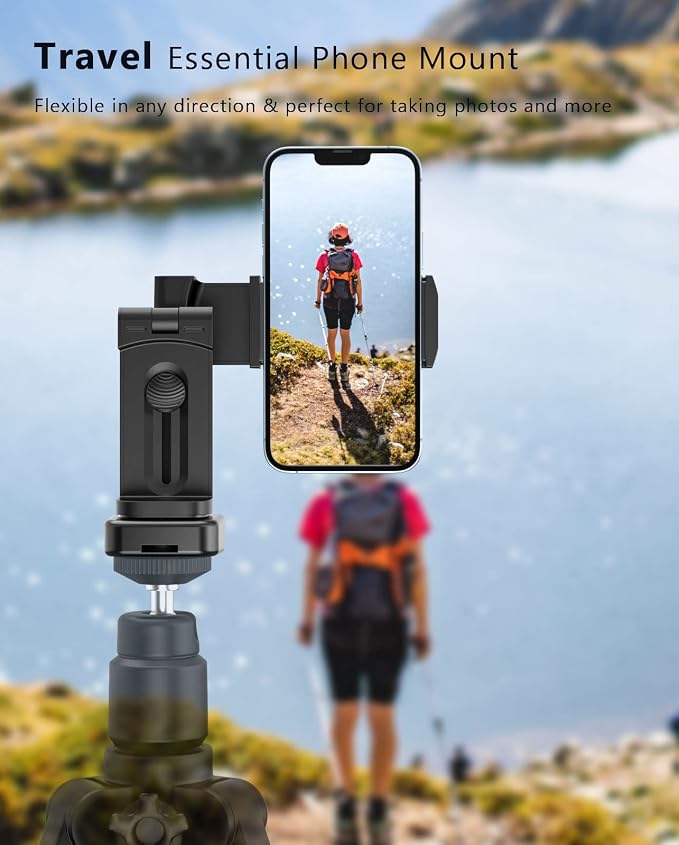 MiiKARE Travel Essentials Airplane Phone Holder, Universal Handsfree Phone Mount for Flying with 360 Degree Rotation, Travel Must Haves Phone Stand for Desk, Tray Table, Pro - Image 8