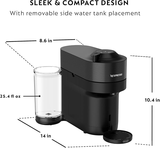 Nespresso Vertuo Pop+ Iced Coffee & Espresso Maker Bundle by De'Longhi | Iced Coffee Bundle by De'Longhi in Liquorice Black: 10 iced coffee pods, 10 Melozio pods and a travel tumbler included. - Image 9