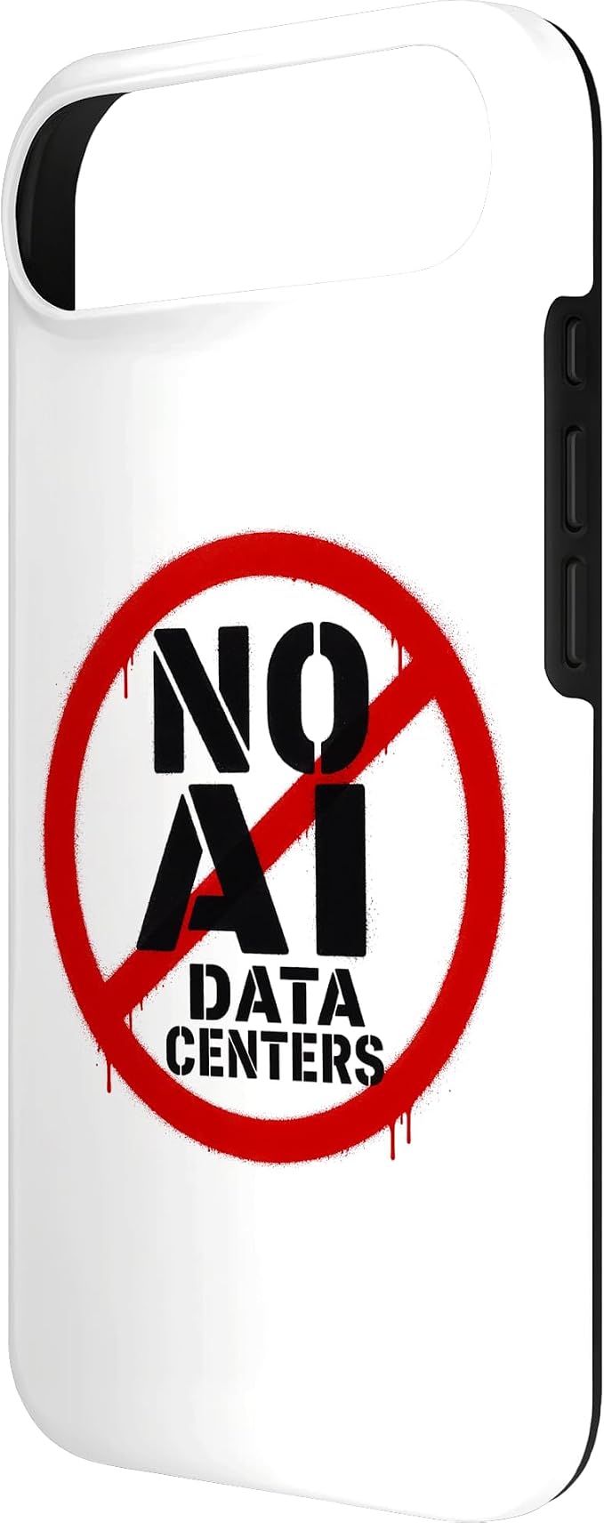 No AI Data Centers – Simple Minimal Spray Paint Style Text Case for iPhone Air - Image 3