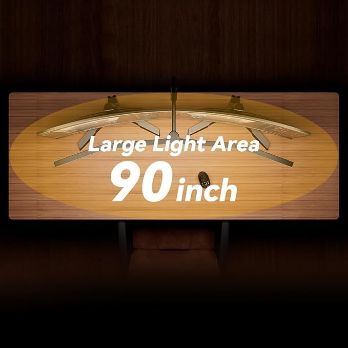 Adjustable LED Desk Lamp with Clamp, 4-Head Eye-Caring CRI95+ Desk Light, Stepless Dimming & Color Temp Remote Control, Flexible Neck, 5-Mode for Reading, Computer, Crafting, 90" Wide Desk Coverage - Image 7
