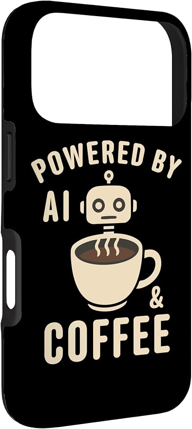 Powered by AI and Coffee Robot Case for iPhone 17 Pro - Image 3