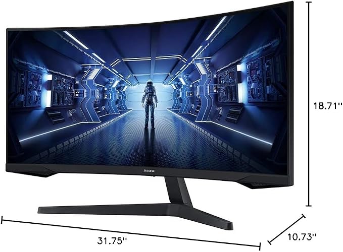 Samsung 34' Odyssey G5 Ultra-Wide Gaming Monitor with 1000R Curved Screen | 165Hz, 1ms, FreeSync Premium, Large Display, Eye Comfort, Multiple Ports, WQHD (LC34G55TWWNXZA) - Image 12