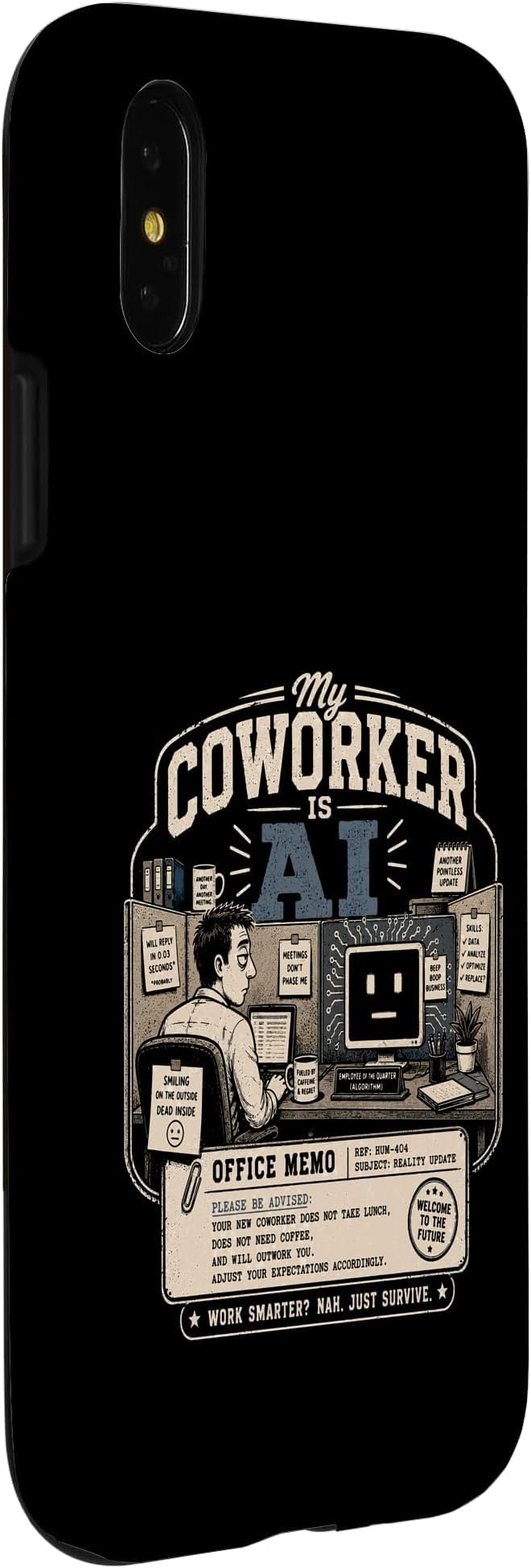 My Coworker is AI Office Humor Funny Workplace Replacement Case for iPhone X/XS - Image 3