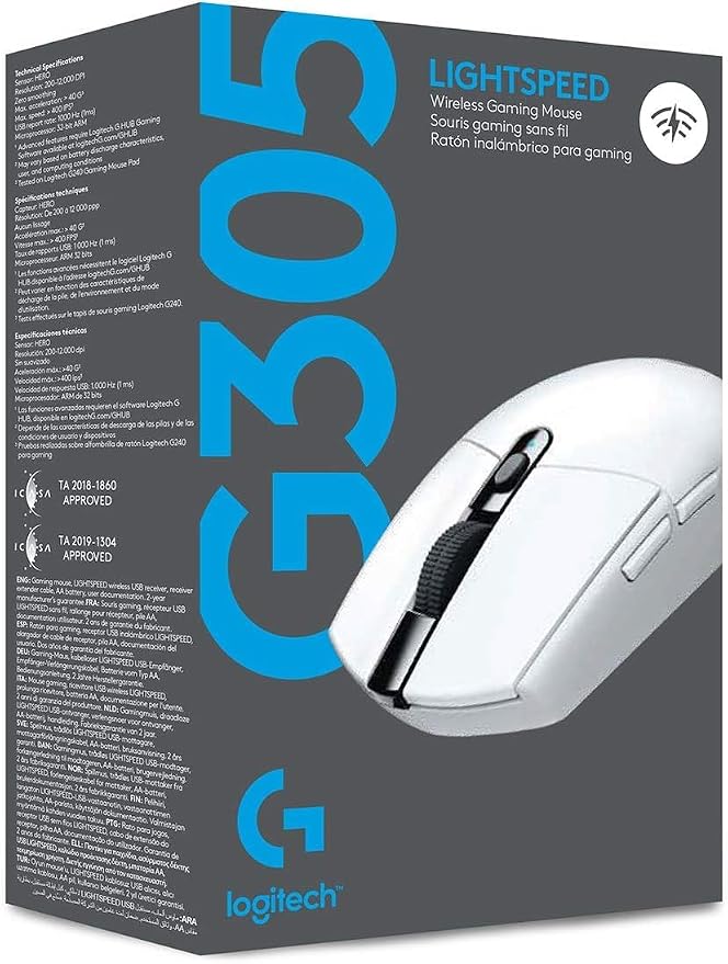 Logitech G305 Lightspeed Wireless Gaming Mouse - White | 12,000 DPI, Lightweight, 6 Programmable Buttons, 250h Battery, On-Board Memory, Compatible with PC and Mac - Image 10
