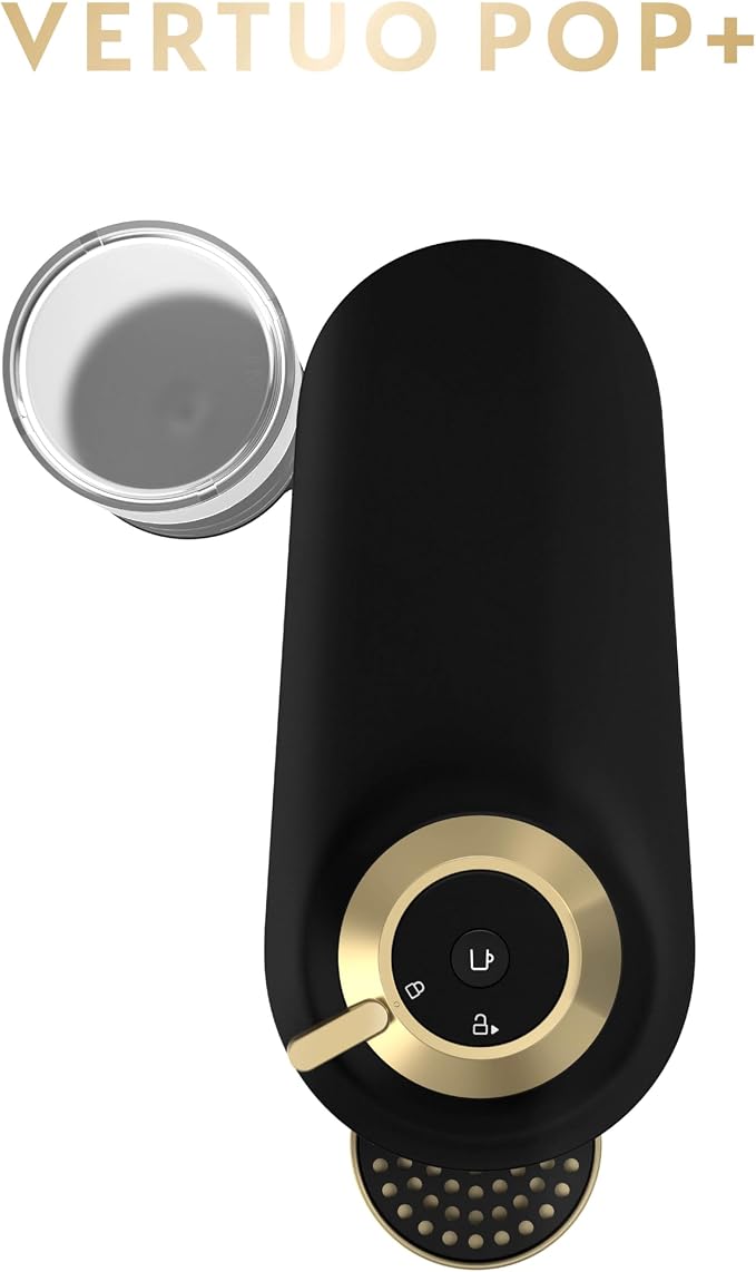 Nespresso Vertuo Pop+ Coffee and Espresso Maker by Breville, Matte Black Gold - Image 9