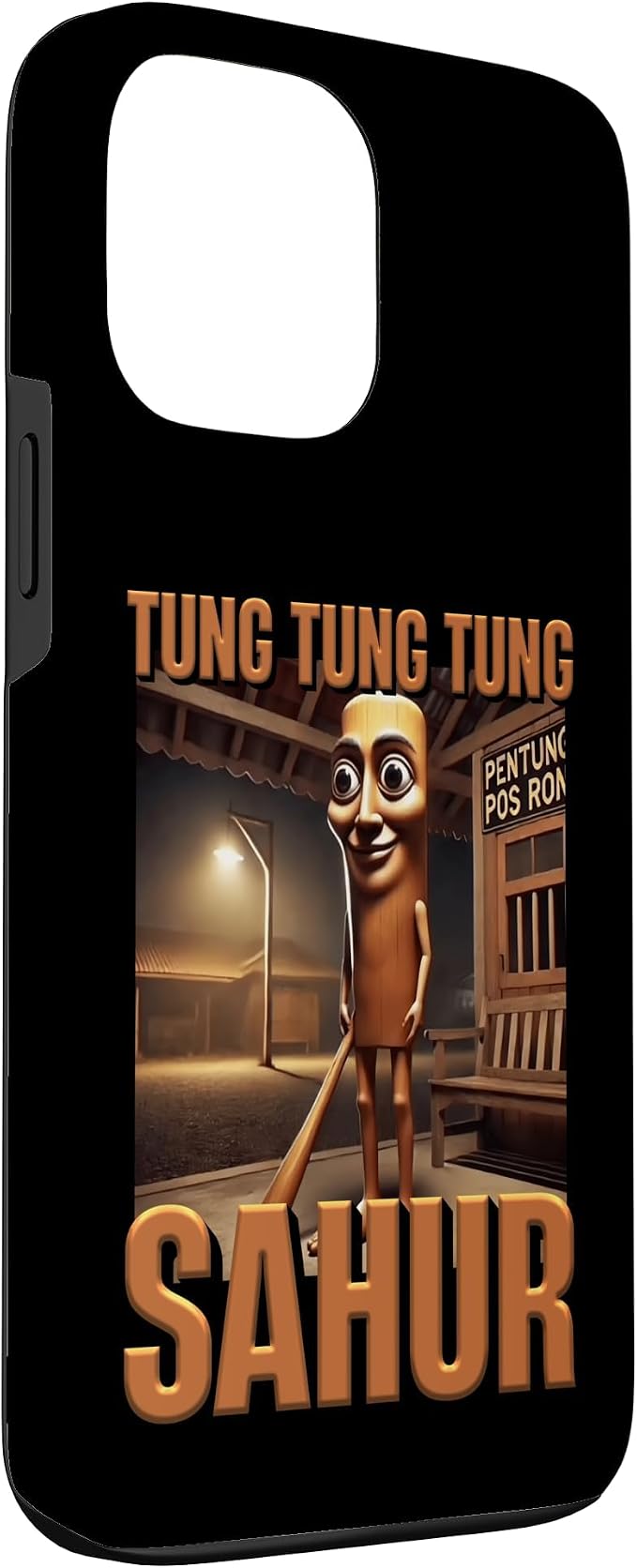 Internet Hilarious Meme AI Character Tung Tung Tung Sahur Case for iPhone 13 Pro Max - Image 3