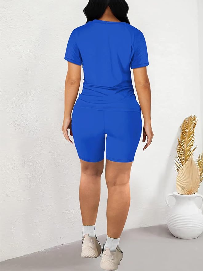 STOLKISS Women 2 piece Short Sets Classic Striped Outfits Summer Casual Short Sleeve T-Shirt and Short Jogger Tracksuits Sets - Image 6