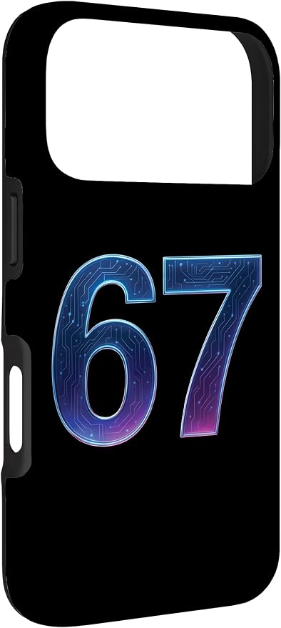 67 Meme Ai Quantum Number 67th Six Seven Tech Digital Future Case for iPhone 17 Pro - Image 3