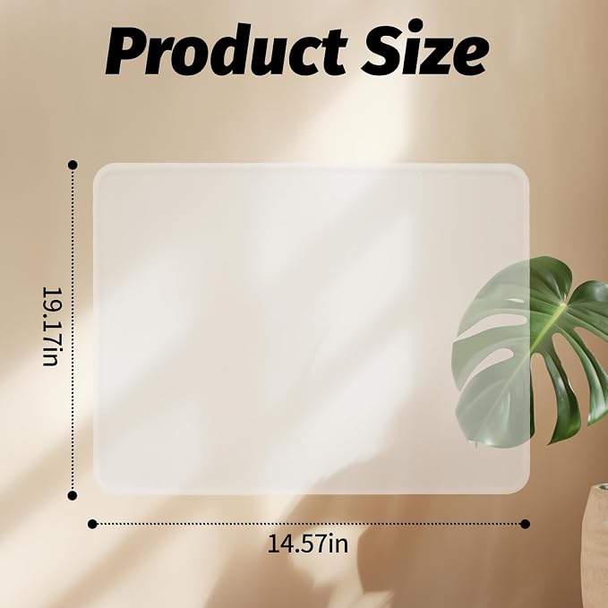 Clear Coffee Mat, 19.7"x15" Coffee Mat, Espresso Maker and Kitchen Counter, Bar Accessories for Countertop, Dish Drying Mat, Anti-Slip, Anti-Vibration Pad for Espresso Machine - Image 6