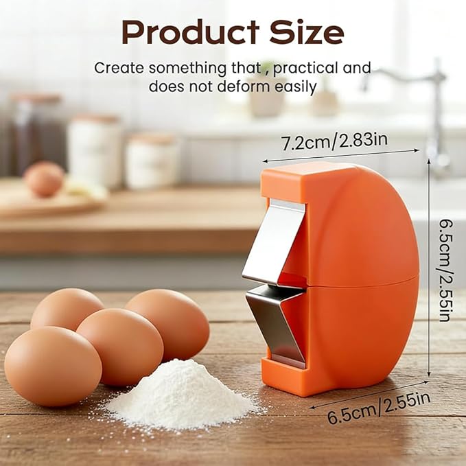New Egg Shell Opener Egg Cracker Tool Stainless Steel, Multifunctional Egg Shell Opener for Raw Or Hard-Boiled Eggs, Kitchen Gadget for Cooking Baking (Red) - Image 6