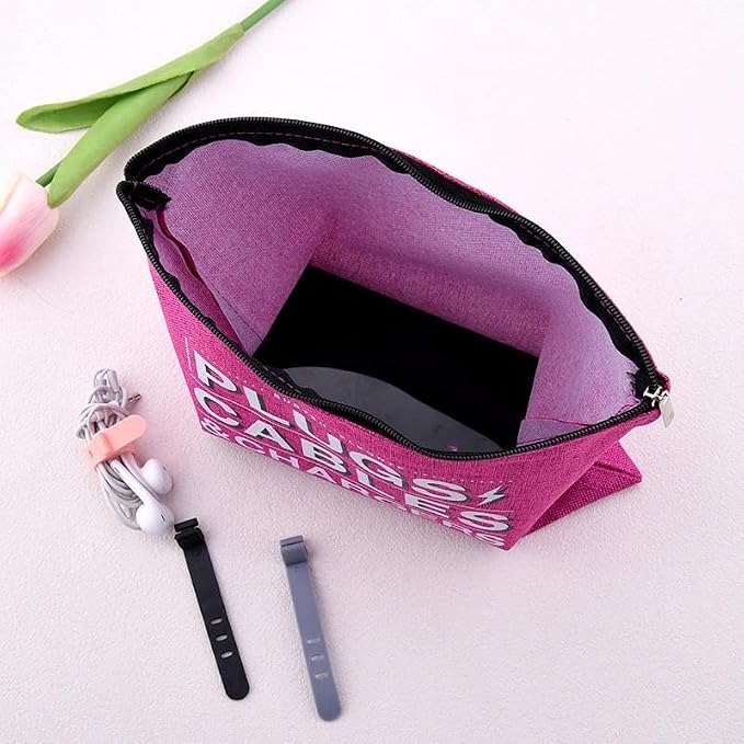 Charging Cable Organizer Bag Pouch Travel Elastic Silicone Cable Strap Cord Organizer Anti Loss Portable Earphone Plug Charger Storage Bags Data Cables Protector Cover Charge Cord Tie Wrap Protection - Image 7