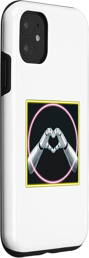 iPhone 11 Hand Heart AI Robot | Hands Robot Shirt Case - Image 3